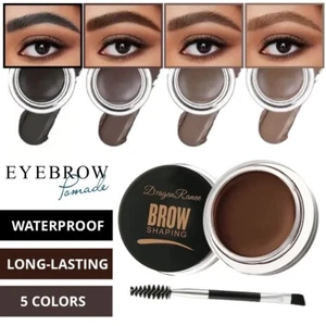 Eyebrow Pomade Brow Waterproof Makeup Kit Sculpting & Shaping Wax Tint Duo Brush - Picture 1 of 21