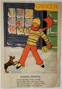 Nursery Rhymes page Handy Spandy From Old Book Great Art - Picture 1 of 3