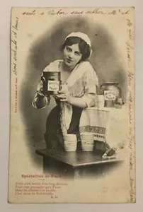 1904 französische Werbepostkarte Rillettes De Tours - Confit Coutances Lebensmitteldosen - Bild 1 von 4