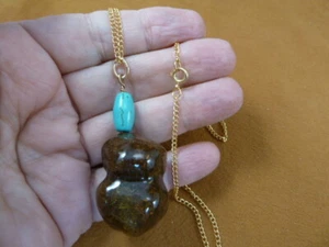 PP31-52) Real MOOSE POOP doo doo skat nugget turquoise bead NECKLACE WEIRD humor - Picture 1 of 1
