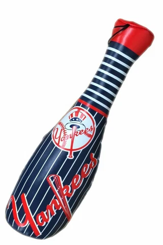 New York Yankees MLB 9" Vinyl Baseball Bat Toy Soft Squeeze Stress Bat Cover