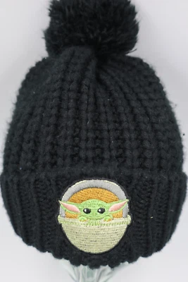 Conjunto de gorro Baby Yoda niño pequeño 2T/5T negro Star Wars Mandalorian Grogu sombrero mitones Foto 1 de 4