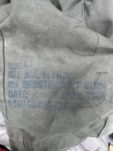 Kit Bag Flyers Sage Green US Military 1989 Duffel USA Vintage Canvas Zipper - Bild 1 von 7