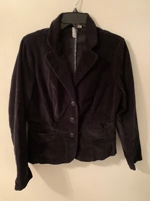 Chaqueta Blazer St Johns Bay Negra Elástica Pana Para Mujer Foto 1 de 4