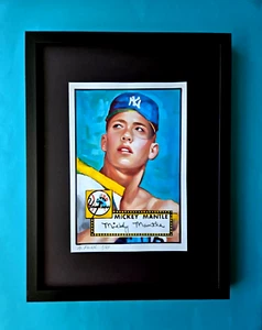 đŸ”¥AIDAN FLUX | Hand Signed Original Print LtdED of 69 COA MY MICKEY MANTLE - Picture 1 of 4