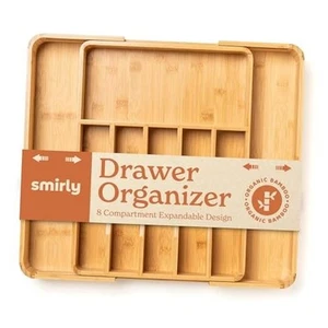 Organizer Cassetti Argenteria – Organizzatore Cassetti Cucina Bambù, 8 Slot Naturale - Foto 1 di 7