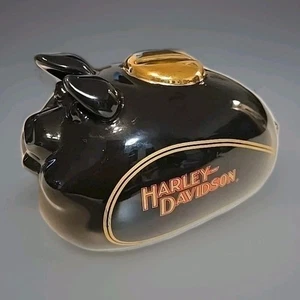 Vintage 2002 Harley Davidson Tank Schwarz Glas Schwein Sparschwein - Bild 1 von 9