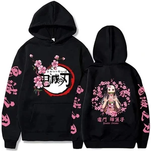 Anime Demon Slayer Nezuko Kamado Hoodie Grafikdruck Harajuku Kapuze Sweatshirt - Bild 1 von 10
