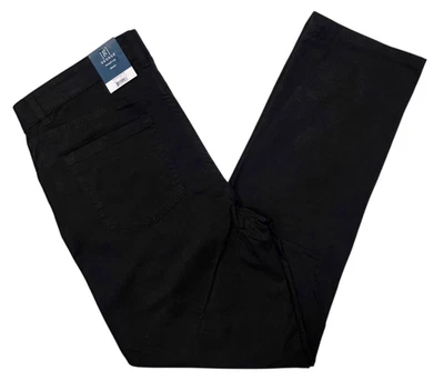George #11898 NUEVO Pantalones Para Hombre Negros Elastizados Premium 5 Bolsillos Pierna Recta Foto 1 de 3