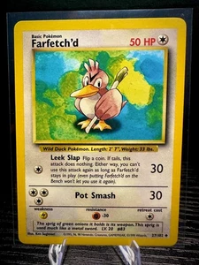 Farfetch'd 27/102 Base Set Series WOTC Uncommon 1999 Pokemon TCG Card LP - Picture 1 of 2