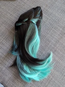 Corinne Wig E Black Blue Hair American Girl Doll Custom Replacement  - Picture 1 of 9