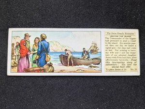 1935 Ty-Phoo Swiss Family Robinson Card # 25 Leaving the Island (VG/EX) - Picture 1 of 3