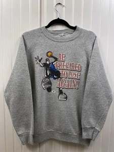 Vintage 90s AND1 Trash Talk Basketball Crewneck Sweatshirt Men’s Small Grey - Bild 1 von 6