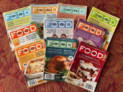 Martha Stewart Everyday Food Magazine Complete Year 2008 #49-58, 10 issues - Image 1 of 2