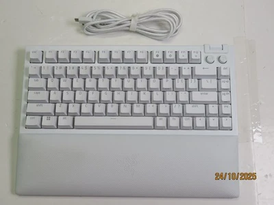 Razer BlackWidow V4 75% WHITE Mechanical Gaming Keyboard ORANGE SWITCH NB - Image 1 of 4