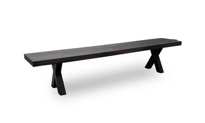 Furniture Village Bodahl 'Loki' Dining Bench 02 Smoked Solid Oak 220cm RRP £1200 - Image 1 of 4