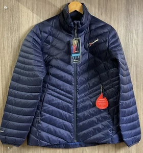 Berghaus Tephra Reflect Down Jacket Dark Blue Ladies Uk Size 14 BNWT - Picture 1 of 9