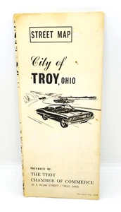 Stadt Troy, Ohio 1979 Straßenkarte erstellt von Troy, Ohio Handelskammer - Bild 1 von 4