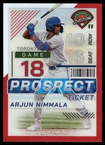 2024 Panini Prospect Edition ARJUN NIMMALA PROSPECT TICKET RED HOLO /199 #42 - Bild 1 von 2