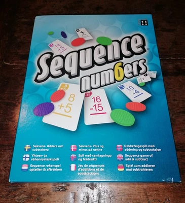 Sequence Numbers Board Game Nordic Games 2015 Num6ers unused/complete minor ding - Image 1 of 4
