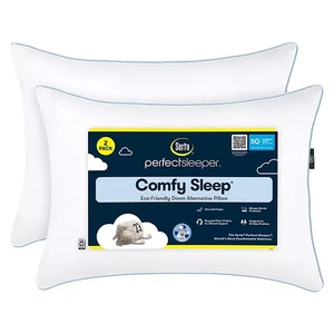 Serta 2-Pack Perfect Sleeper Eco-Friendly Bed Pillows – Queen/King Size, Soft - Picture 1 of 24