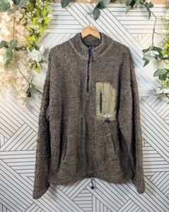 18 East Herren Echo Half Zip Pullover BRAUN HELLBRAUN Bio Baumwolle Sherpa GR XXL - Bild 1 von 8