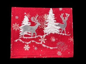 TISCHLÄUFER  30 X 178 CM  / WALD/ REHE / SCHNEE/FESTLICH  #SCHMUCKJAGD - Bild 1 von 5