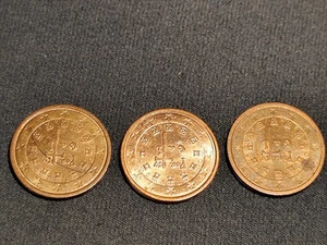3x 2 EUROCENT Münzen "Portugal" - Bild 1 von 2