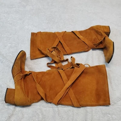 Botas de Tacón Alto Capezio Vintage Gamuza Tostada Renacimiento Boho Festival Hada 8.5 Foto 1 de 4
