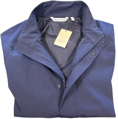 Peter Millar Newport Men's Navy Coat Jacket Large Wind/Water Resistant Stretch - Image 1 of 4