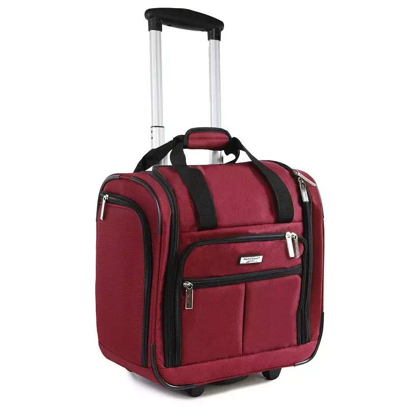 Pacific Coast Signature Underseat 15.5" Rolling Tote Carry-On Luggage Red NEW - Image 1 of 4
