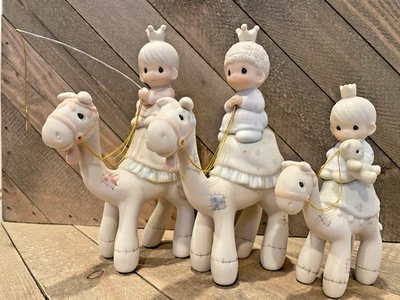 PRECIOUS MOMENT NATIVITY #E-5624 3 Wise Men "THEY FOLLOWED THE STAR" w/BOX 1987 - Image 1 of 3