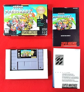 Super Mario Kart Super Nintendo SNES Complete In Box Tested Working Authentic - Picture 1 of 13