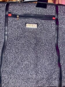Vintage OSCAR DE LA RENTA Tweed Luggage Travel Garment Bag