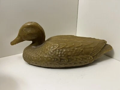 Appelant ancien - Canard en ( Cire ? )- Appeau - Chasse - Leurre - Sculpté -Art - Photo 1/4