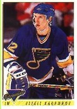 1993-94 Topps Premier  Blues Hockey Card #292 Vitali Karamnov