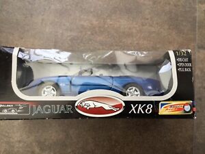 NewRay Jaguar XK8 1:32 scale die cast car Blue boxed free p&p