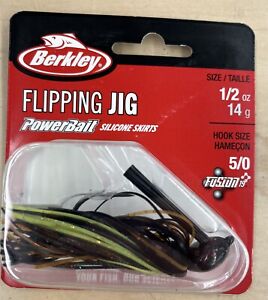 Berkley Flipping Jig PowerBait Silicone Skirts 1/2oz 5/0 Hook