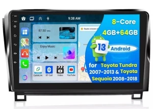 10.1" Touchscreen Car Stereo Radio Bluetooth Android 13 HIKITY TUNDRA & SEQUOIA - Picture 1 of 9