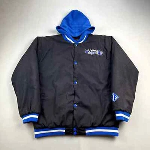 Vintage Orlando Magic Puffer Jacket Youth XL Black Blue Basketball NBA Logo 90s - Picture 1 of 16