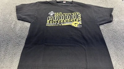 Camiseta Purdue Boilermakers 2018 Music City Bowl Negra Talla XL Algodón Gildan Foto 1 de 4