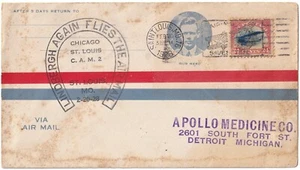 Lindburgh Flown Cover w/ C3 Jenny 24C 2/20/1928 K14069 - Picture 1 of 2