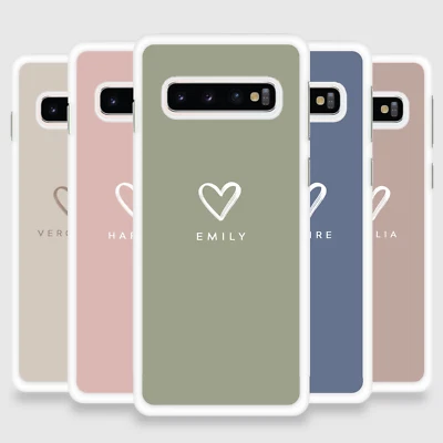 FUNDA DE TELÉFONO PERSONALIZADA PARA SAMSUNG S10 S20+ PARA TELÉFONO PASTEL NOMBRE REGALO PERSONALIZADO Foto 1 de 4