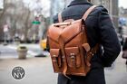 Men's Backpack Bag Satchel Leather Messenger Rucksack Genuine Bag