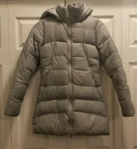 The North Face Womens Polar Journey 550 Down Parka Jacket Silver Size XSMALL XS - Picture 1 of 12