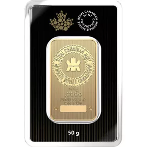 50 gram Gold Bar - Royal Canadian Mint (RCM) - .9999 Fine in Assay - Picture 1 of 4