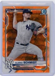 2021 Bowman Chrome Sapphire CLARKE SCHMIDT Orange Rookie Card /75 #33 Yankees - Picture 1 of 3