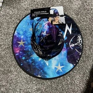 Fun World Deluxe Witch Wiccan Fancy Glitter Foil Halloween Costume Hat 93188 - Picture 1 of 2
