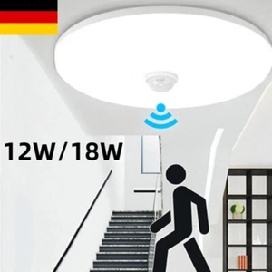 LED Deckenleuchte Deckenlampe Sensor Lampe mit Bewegungsmelder Treppenleuchte NE - Bild 1 von 14