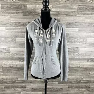 Hollister Grafikdruck Pullover Grau Kapuzenpullover Hoodie Damen Größe L - Bild 1 von 24